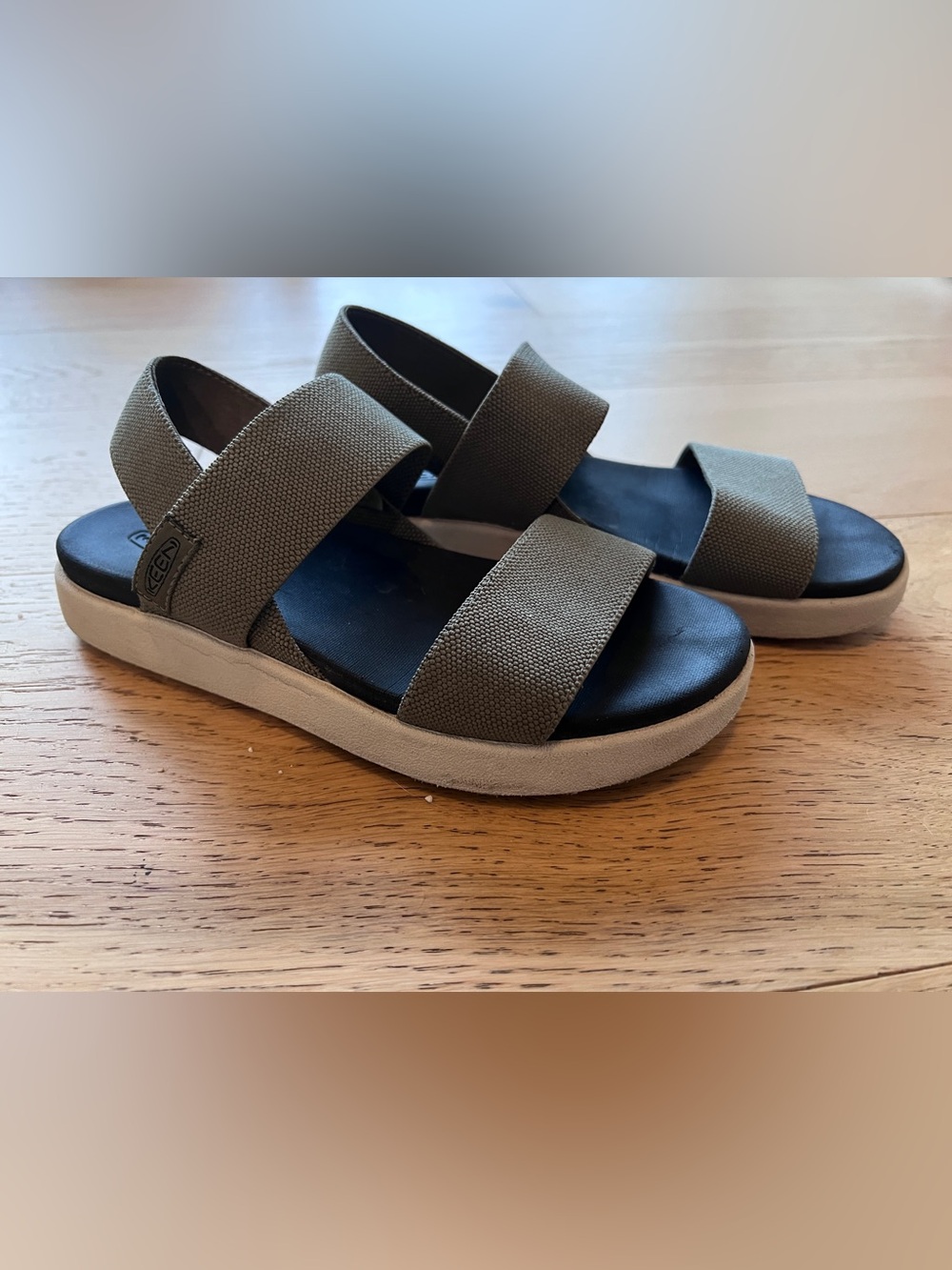 Keen Olive Green and Black Women's Dual-Strap Sandals